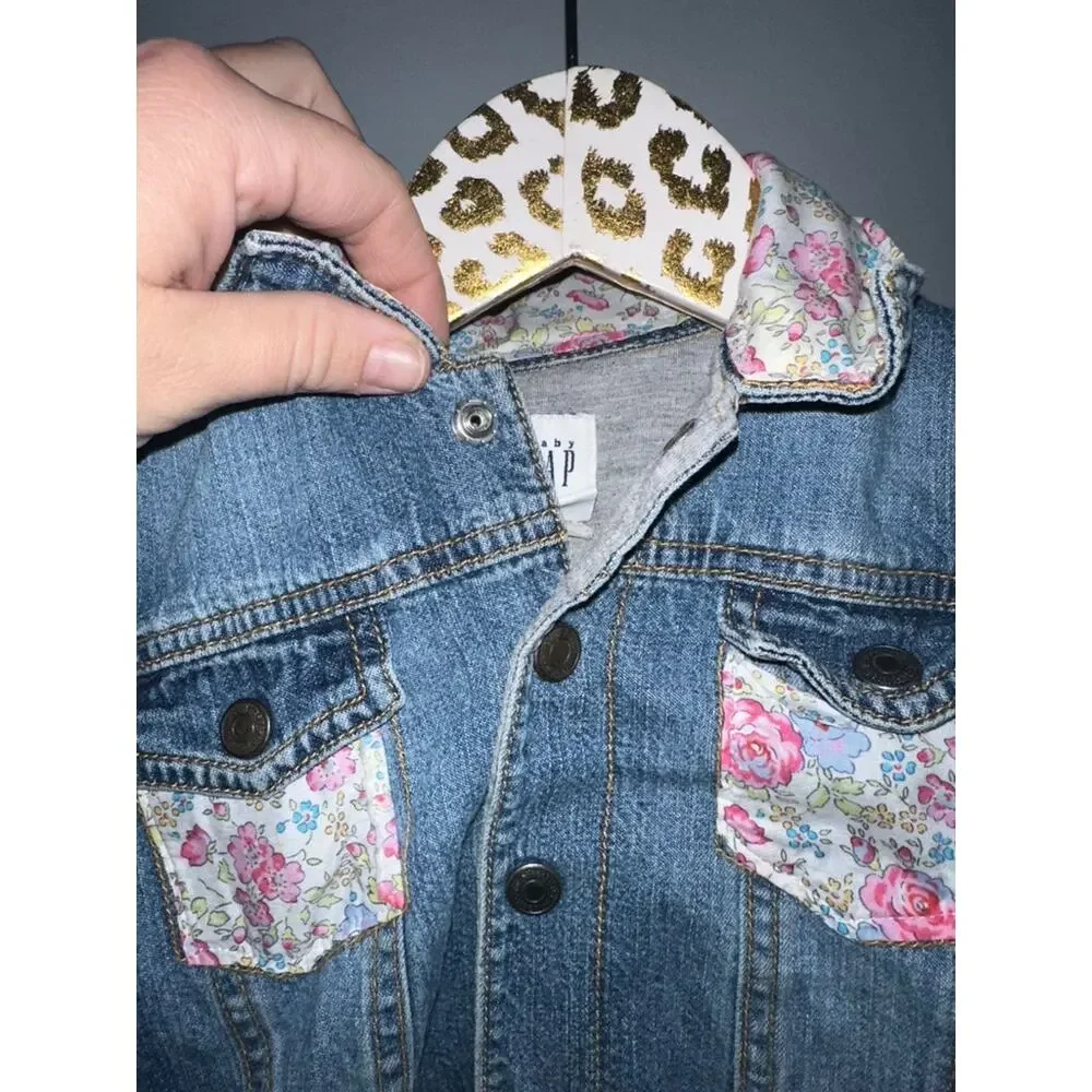 Baby Gap Floral Denim Jacket | Size 12-18 Months